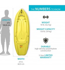 LIFETIME 90841 WAVE 60 YOUTH KAYAK (PADDLE INCLUDED)