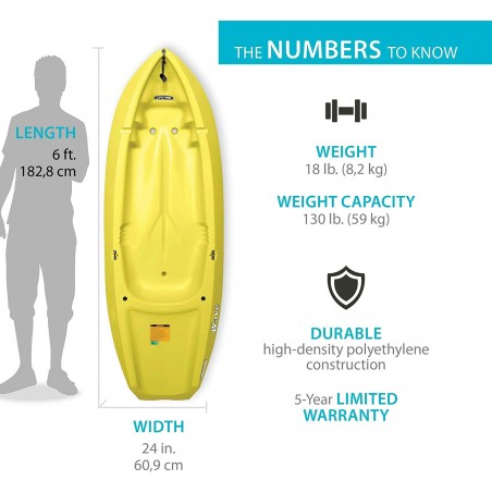 LIFETIME 90841 WAVE 60 YOUTH KAYAK (PADDLE INCLUDED)