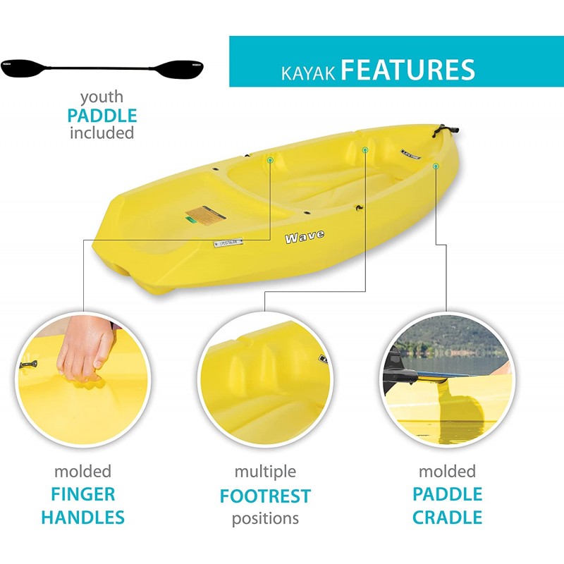 LIFETIME 90841 WAVE 60 YOUTH KAYAK (PADDLE INCLUDED)