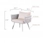 UHome 4-piece Modern Outdoor Sofa Set