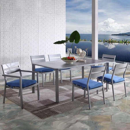 UHome 7-piece Modern Outdoor Dining Table Set For 6