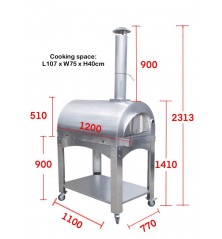 Stainless steels Woodfired Pizza Oven