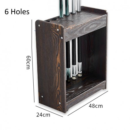 6 Holes Pool Cue Holder Floor Stand