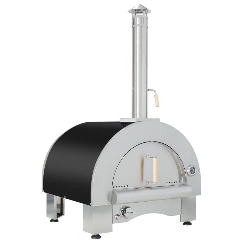 Dual Fuel Stainless steel Pizza Oven with Deluxe Enamel Top