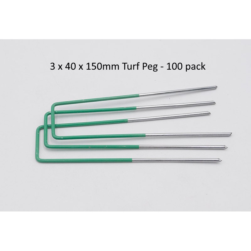 Turf Peg U Pins 3x40x150mm - 100 pack Turf Peg U Pins 3x40x150mm - 100 pack