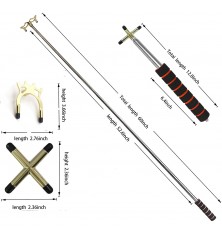 Adjustable Stainless Steel Pool Stick Bridge with Removable Cross Head