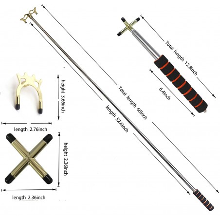 Adjustable Stainless Steel Pool Stick Bridge with Removable Cross Head