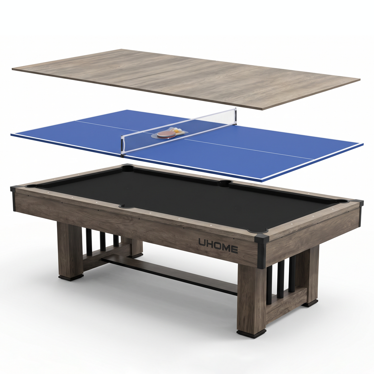 Roma V2 8FT 3IN1 POOL TABLE with BALL RETURN FUNCTION