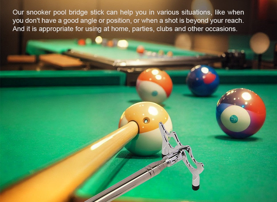 Adjustable Stainless Steel Pool Stick Bridge with Removable Low Head