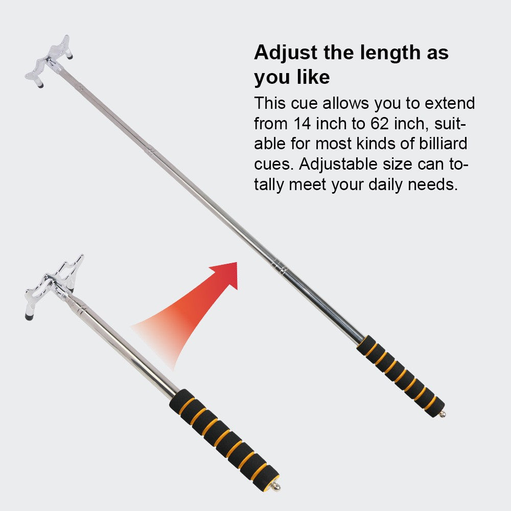 Adjustable Stainless Steel Pool Stick Bridge with Removable Low Head