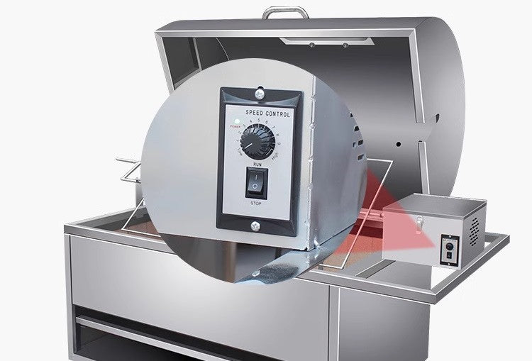 XL Stainless Steel Hooded Spit Roaster Charcoal BBQ Grill