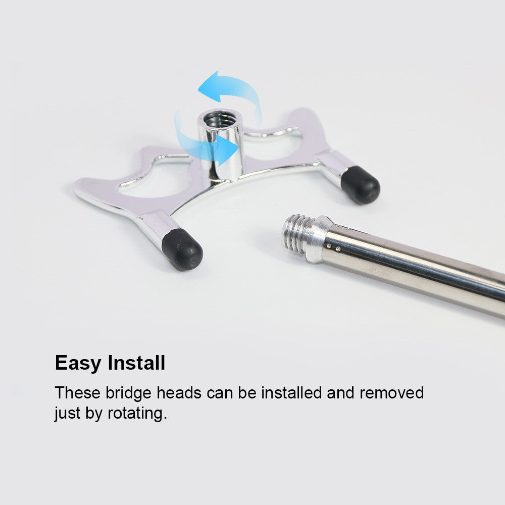 Adjustable Stainless Steel Pool Stick Bridge with Removable Low Head