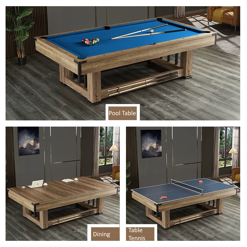Roma V2 8FT 3IN1 POOL TABLE with BALL RETURN FUNCTION
