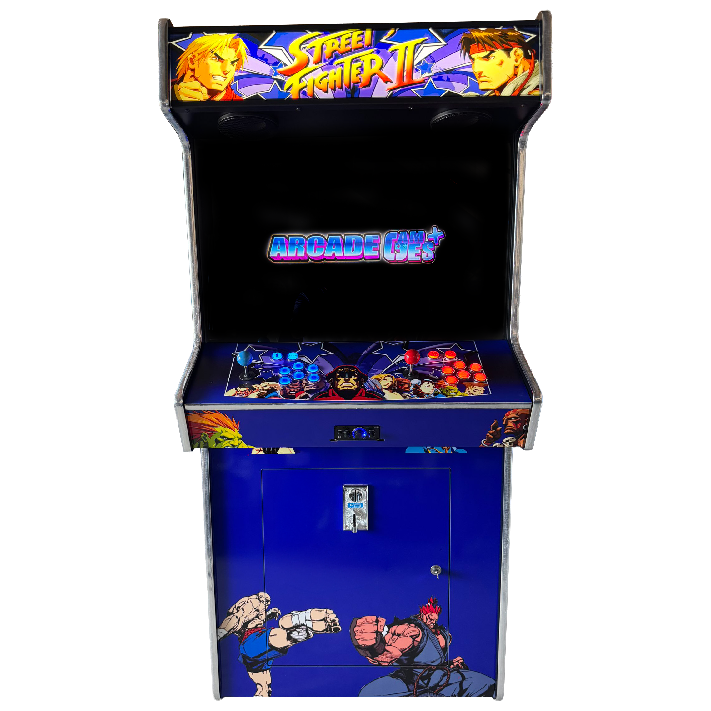 32″ LCD 2 Player Slim Upright Arcade Machine - SF II
