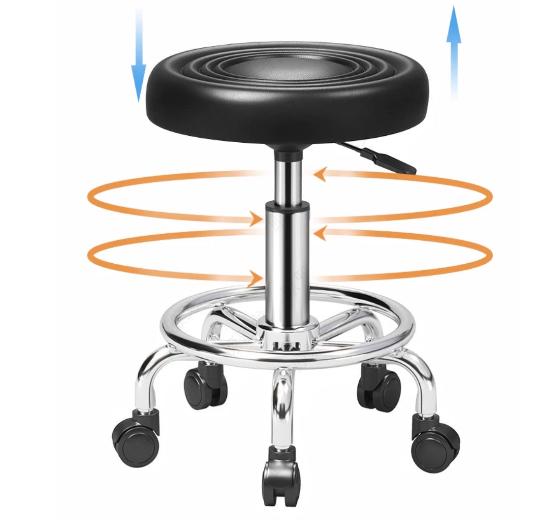 360° Swivel Adjustable Stool with wheels