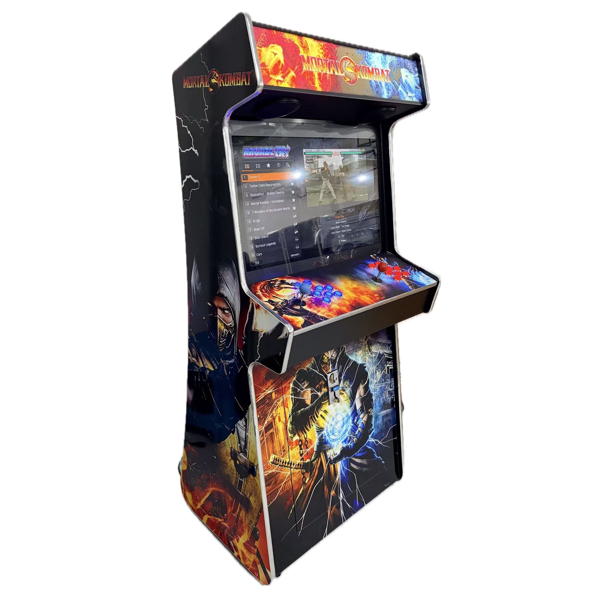 32″ LCD 2 Player Slim Upright Arcade Machine - MK (Pre-Order)