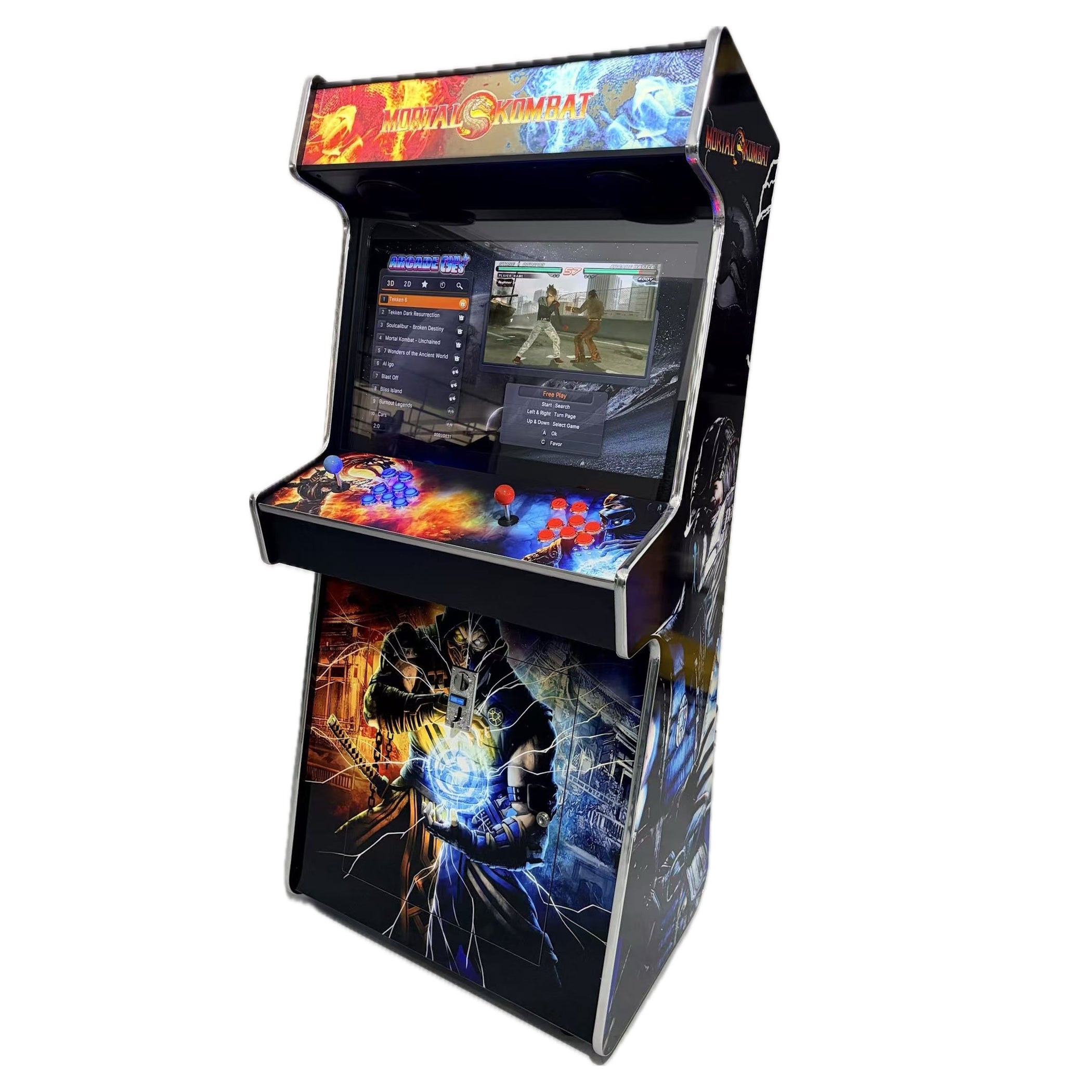 32″ LCD 2 Player Slim Upright Arcade Machine - MK (Pre-Order)